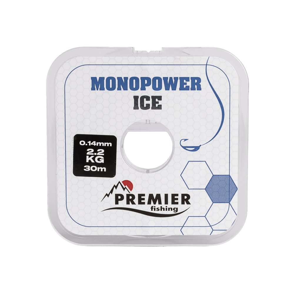 Леска MONOPOWER ICE 0,14mm/30m Clear Nylon PREMIER fishing (PR-MI-T-014-30). Фото №1