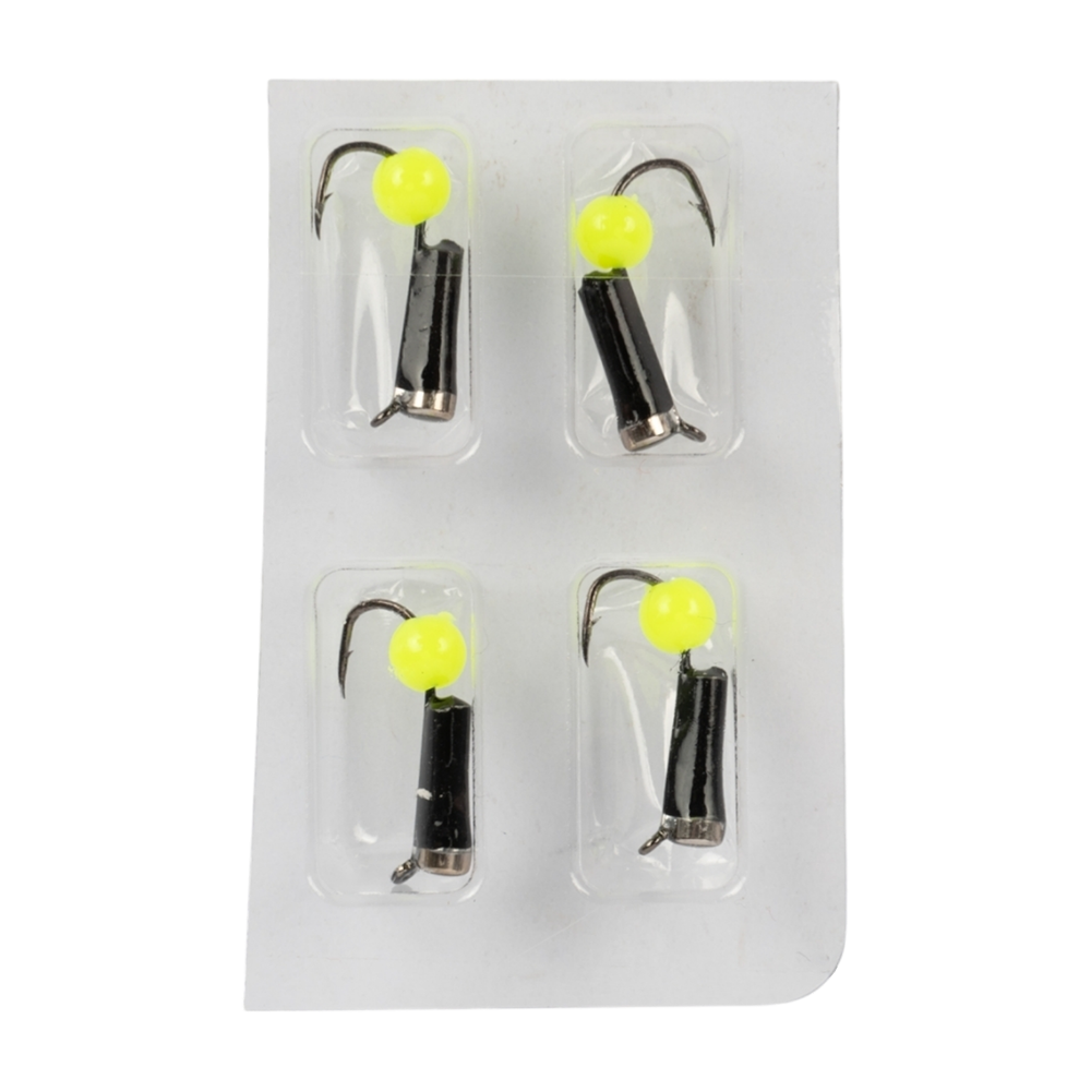 Мормышка вольфрамовая Зеленый мыс "Столбик с колпачком" 2,0мм, ядреный глаз Лимон (15шт. упак.). Фото №2