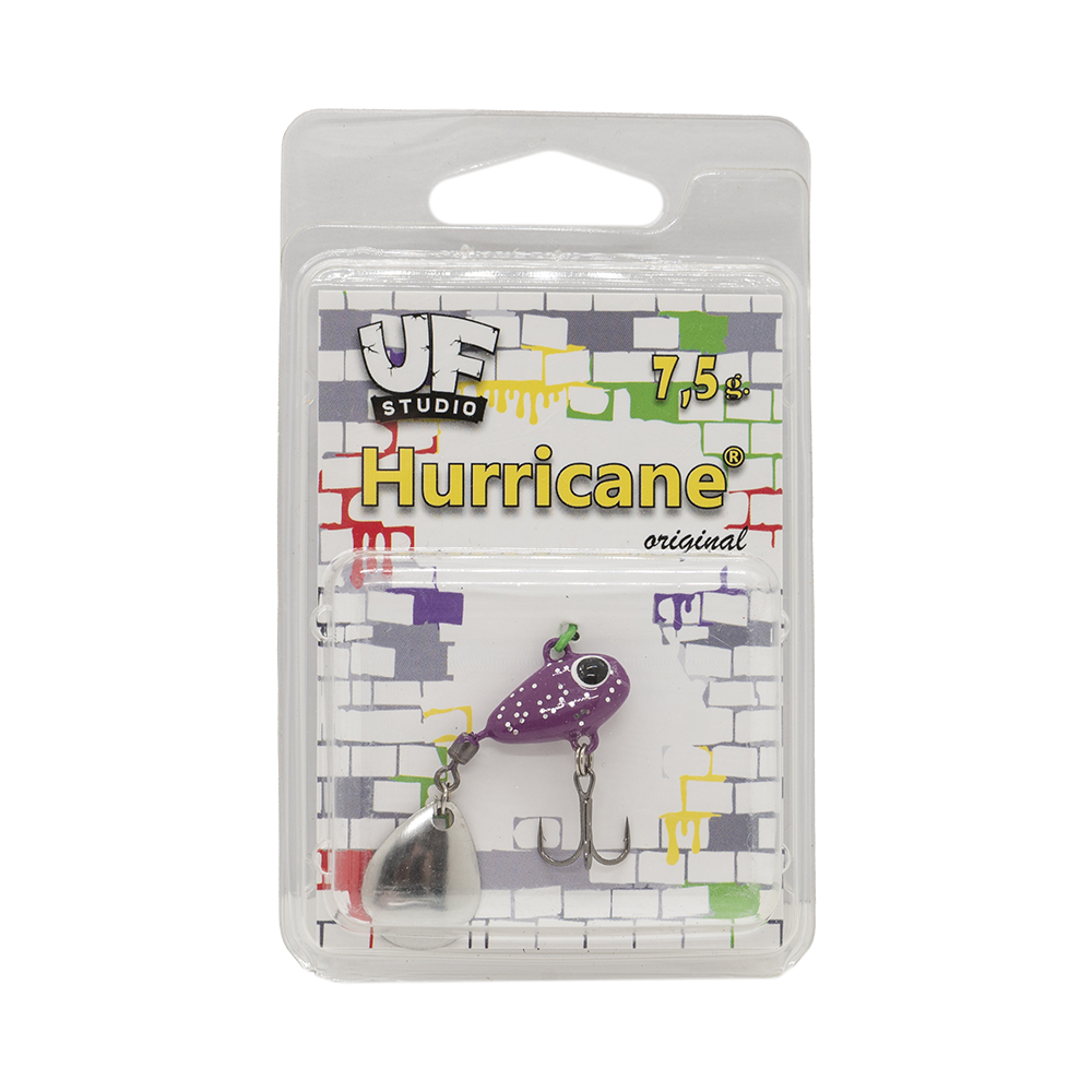Тейл-спиннер UF Studio Hurricane 20мм, 7,5гр, цвет (Violet glitter). Фото №2