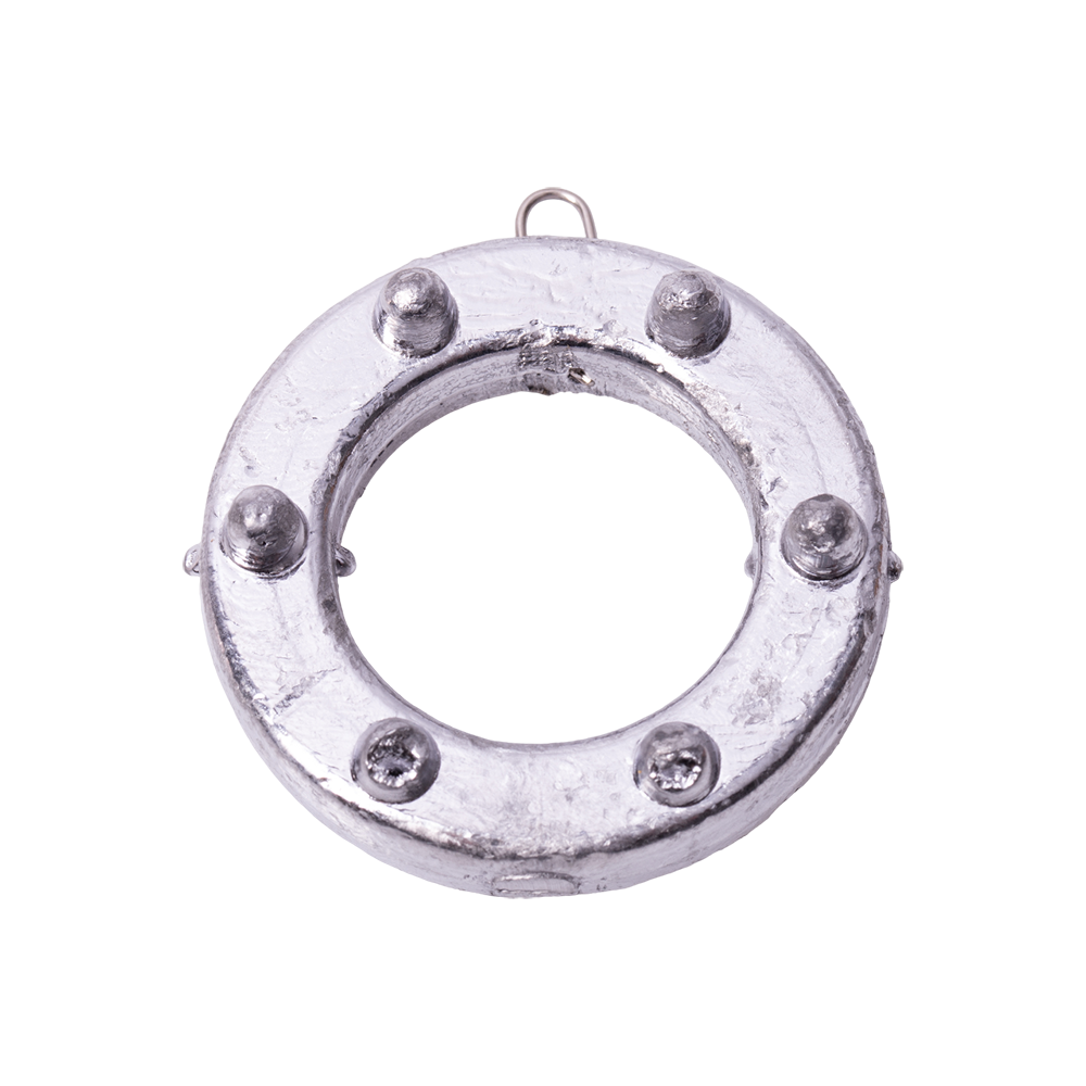 Груз "Кольцо с шипами и ушком" 80 гр.. Фото №2