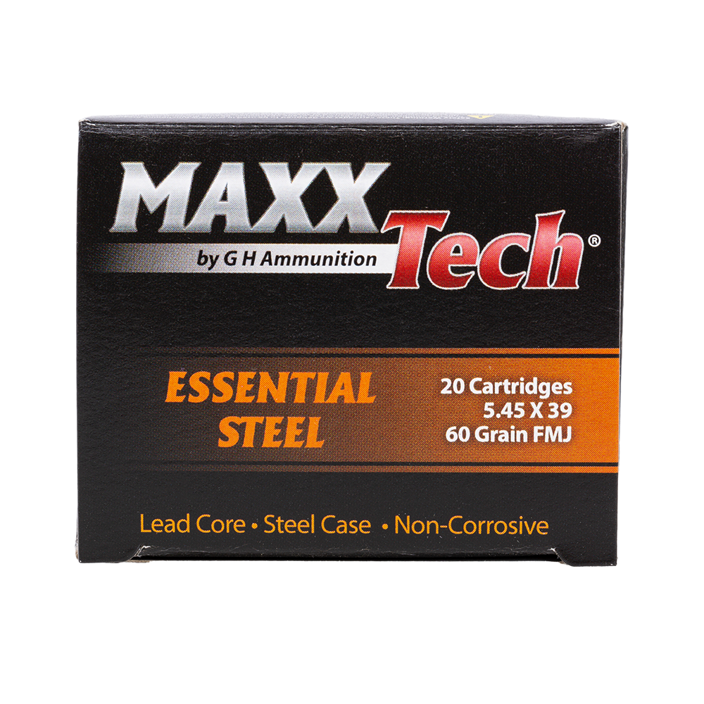Патрон нарезной MAXXTECH калибр 5,45х39 FMJ 3,8гр. (в пачке 20 шт.) (в коробке 1000 шт). Фото №1