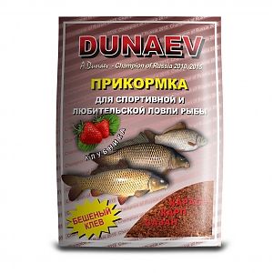 Прикормка "DUNAEV КЛАССИКА" 0,9кг Карп Клубника. Фото №1