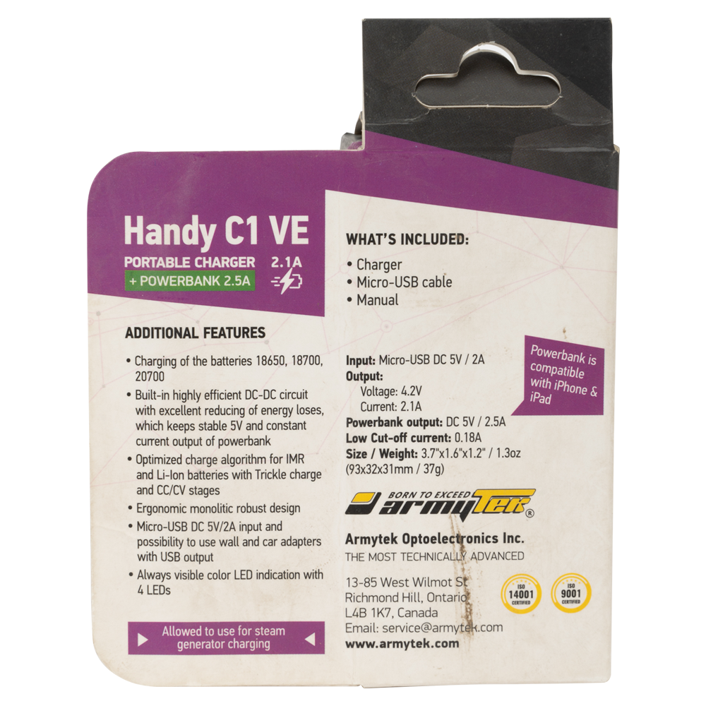 Зарядное устройство Handy C1 VE. Фото №7 Зарядное устройство Handy C1 VE. Фото №7