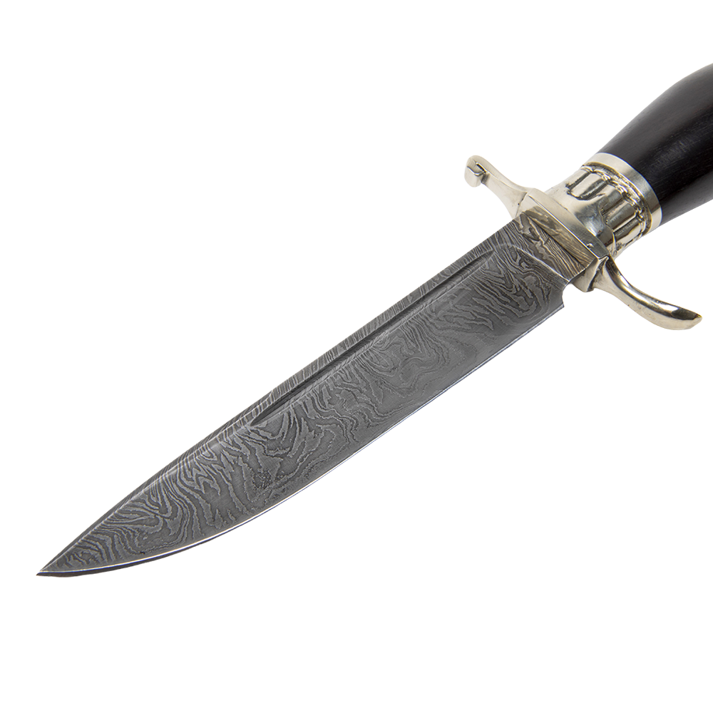 Нож МС "НКВД", сталь дам., литье патроны, черное дерево. Фото №4