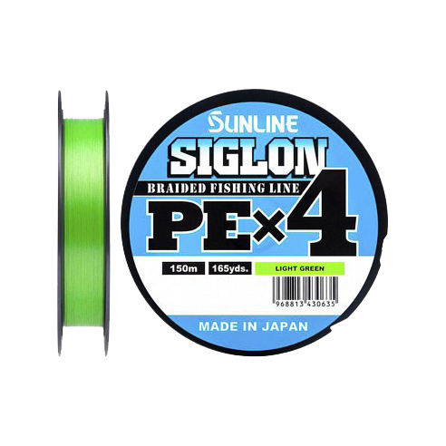 Шнур Sunline SIGLON PE×4 150M(Light Green) #0.4/6LB. Фото №2 Шнур Sunline SIGLON PE×4 150M(Light Green) #0.4/6LB. Фото №2