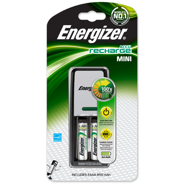 Зарядное устройство Energizer Mini Charger 2AAA 850mAh. Фото №1