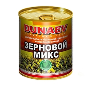 Добавка для прикормки "Dunaev" м/банка 320мл Зерновой Микс. Фото №1 Добавка для прикормки "Dunaev" м/банка 320мл Зерновой Микс. Фото №1