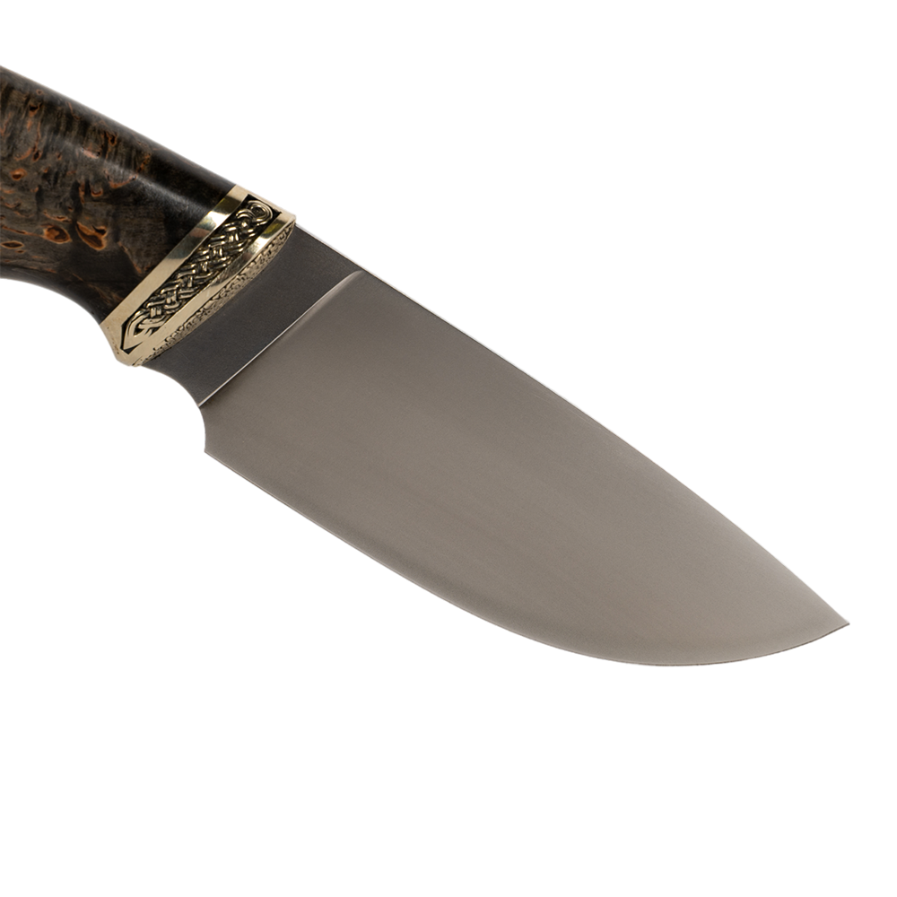 Нож МС "Разделочный", сталь ELMAX, литье, рукоять стабилизированная карельская береза. Фото №3