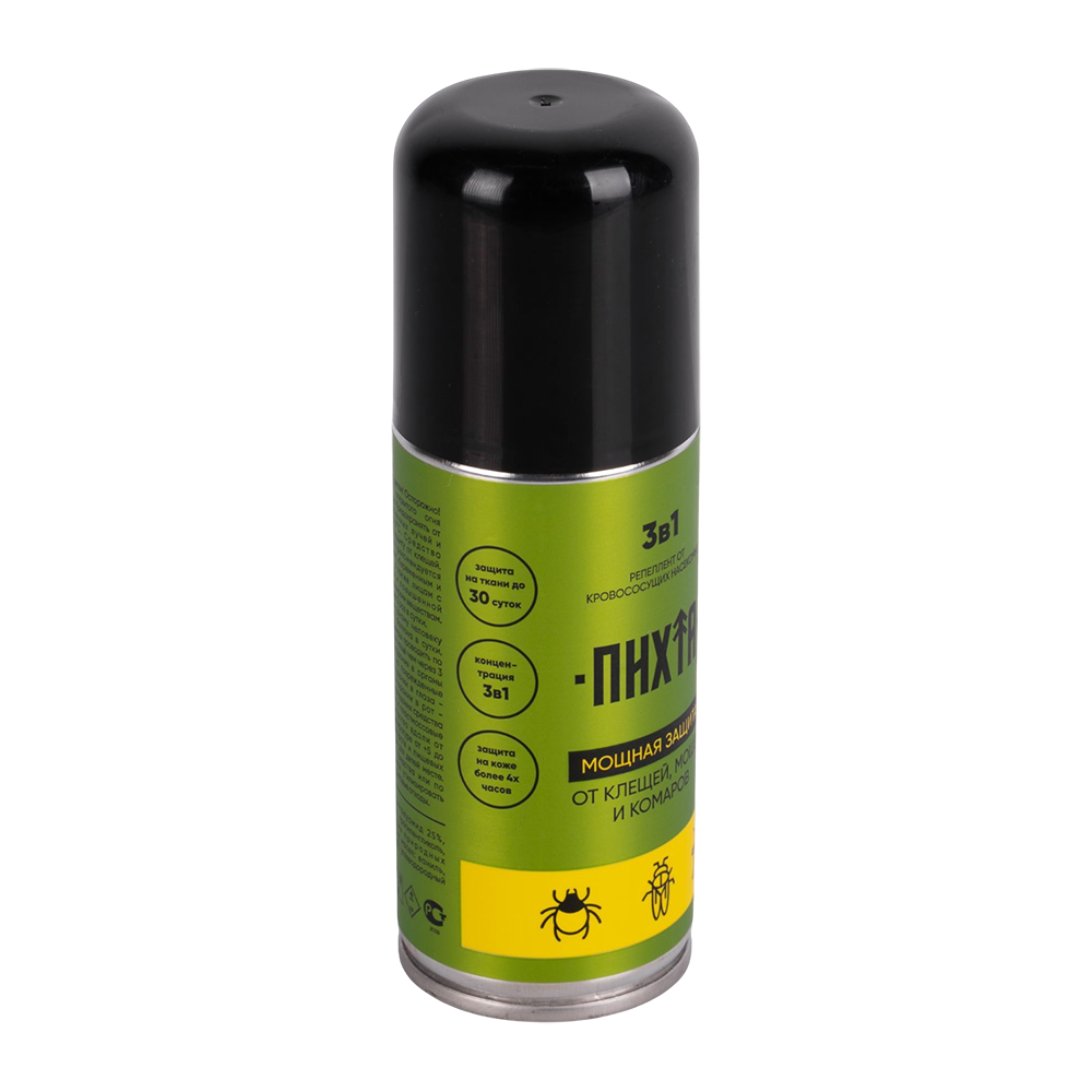 Средство ПИХТА от комаров, мошек и клещей 3в1 для всей семьи, 140 мл. Фото №2