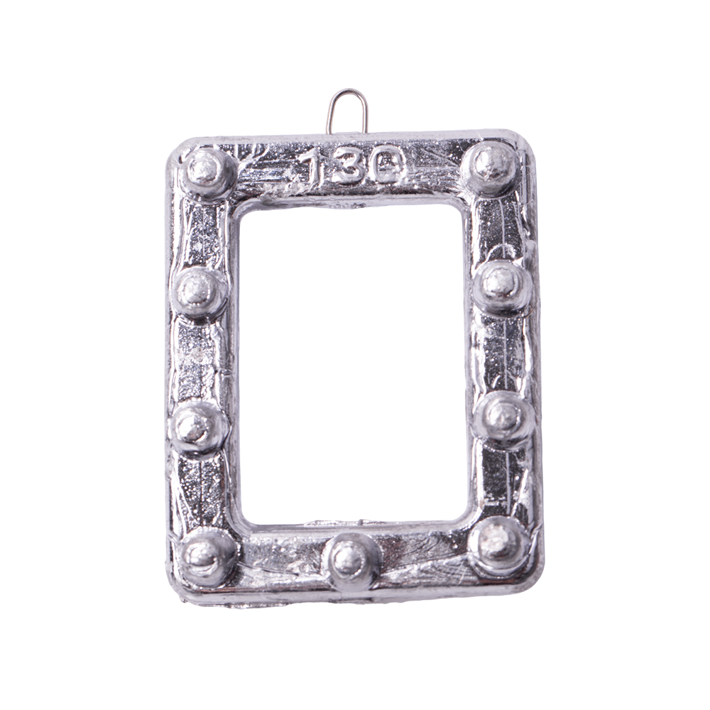 Груз "Рамка" с шипами и ушком 130гр.. Фото №1