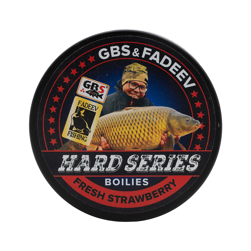 Бойлы вареные GBS baits & Fadeev hard series "FRESH STRAWBERRY" 20мм. Фото №2