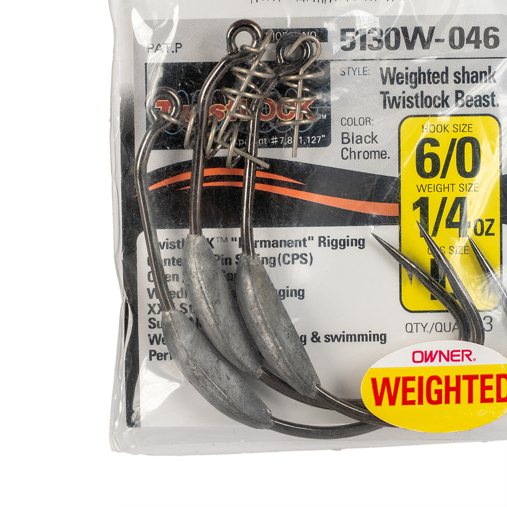 Крючок Owner огруженый 5130W №6/0 1/4. Фото №2