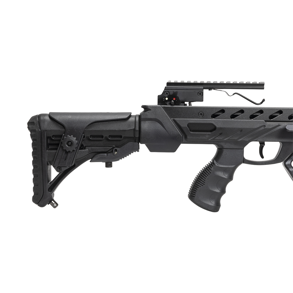 Арбалет блочный Mun Kung XB56, black, 4 стрелы, воск, прицел 4х32, ремень, кивер, натяжитель. Фото №9