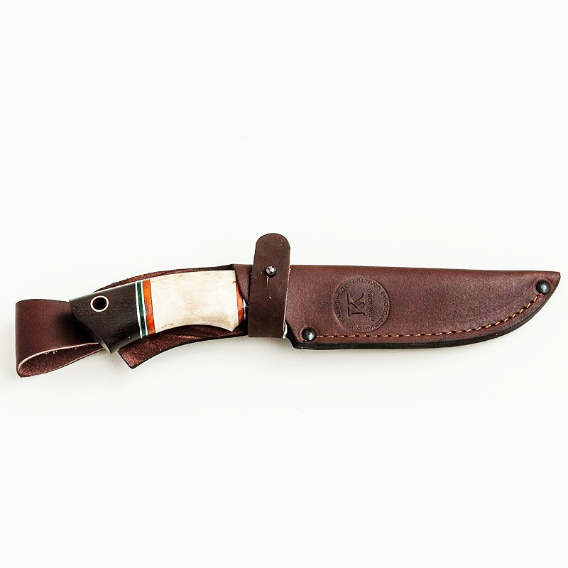 Нож "Промысловый" (булат, рукоять из кости+подставка) (ИП Кашулина). Фото №3