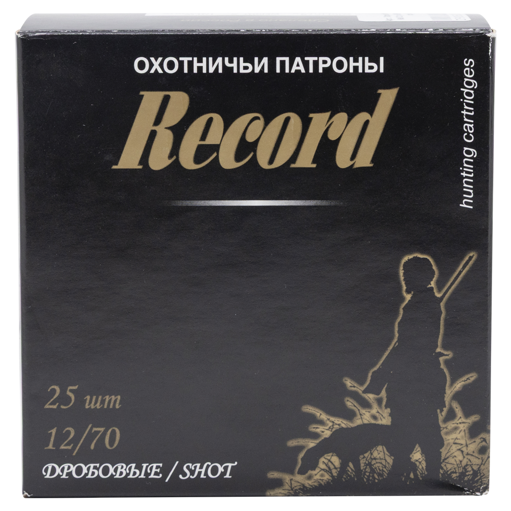 Патрон "Рекорд" (с пыж-контейнером) 12/70 №0 32 гр. NEW (пачка 25 шт, короб., 250). Фото №5