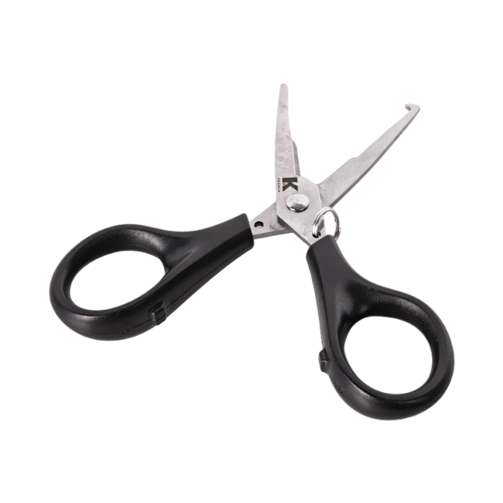 Ножницы рыболовные Kranch длина 11см, вес 19гр, черный. Фото №1