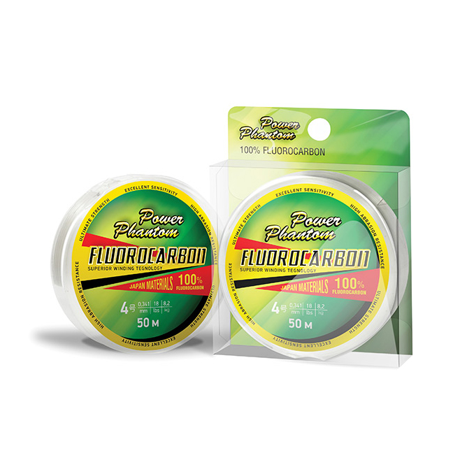 Леска Power Phantom Flurocarbon 1,2/0,18мм/50м 2,44кг. Фото №2