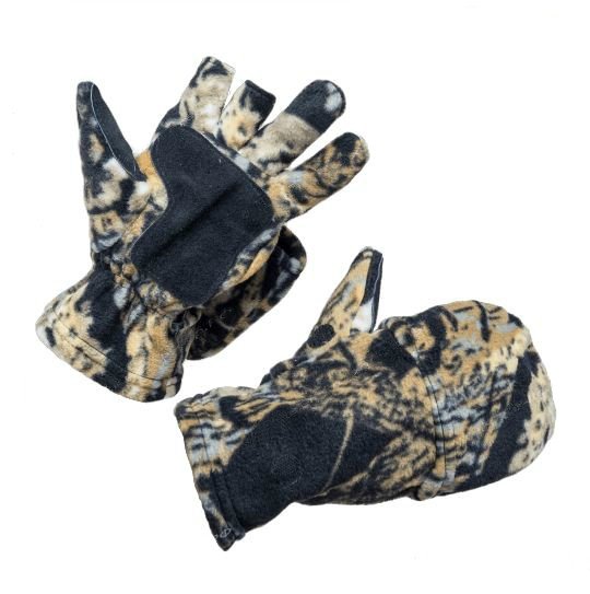 Перчатки "Охотника" (флис, темный лес) (30) (Хольстер). Фото №1