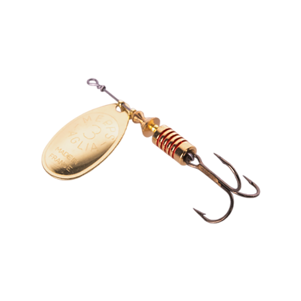 Блесна вращающаяся Mepps Aglia №3, 6,5гр, цвет (Gold) золото. Фото №1