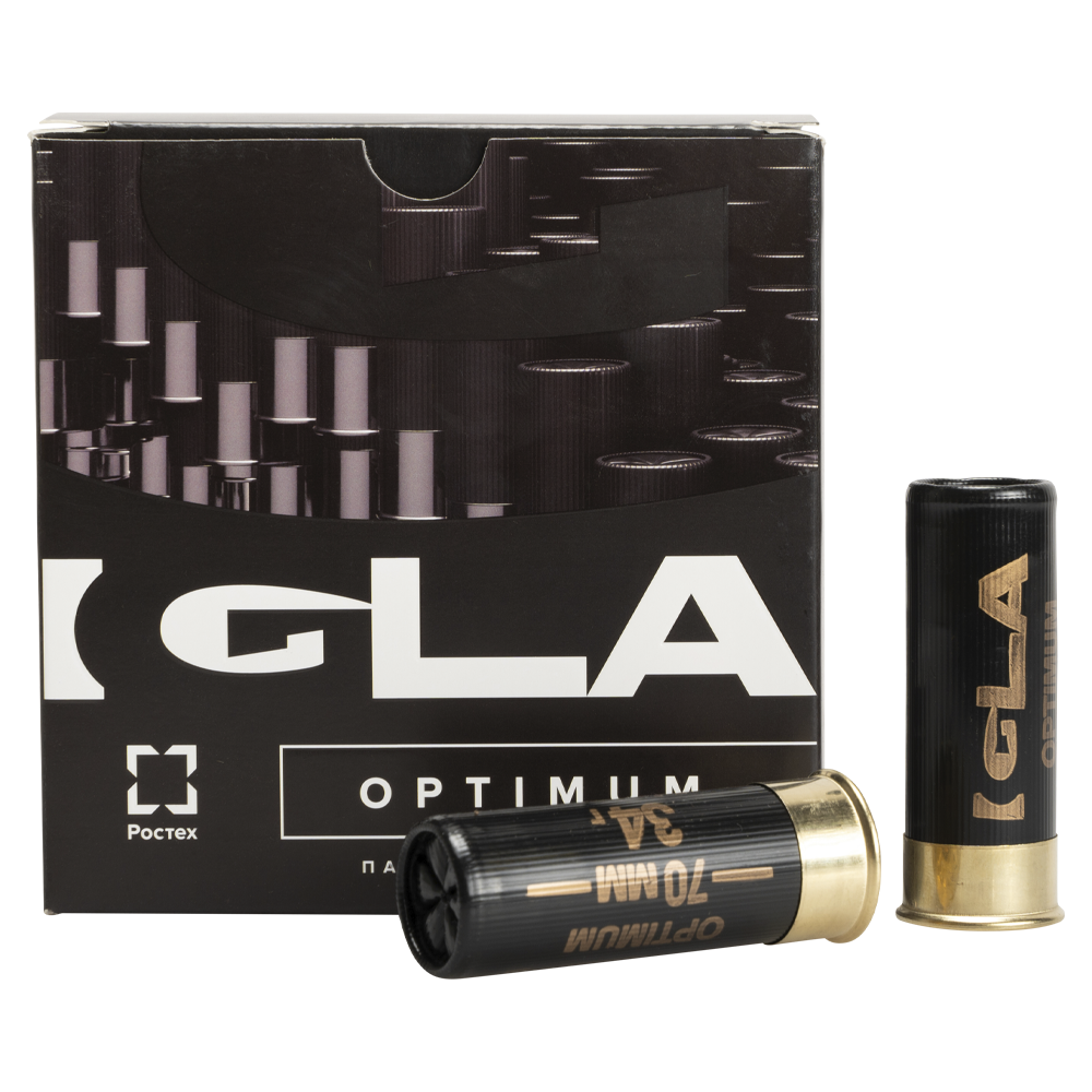 Патрон "Игла-Оптимум" 12/70 № 4 34 гр. (в пачке 25шт, короб.,250). Фото №1