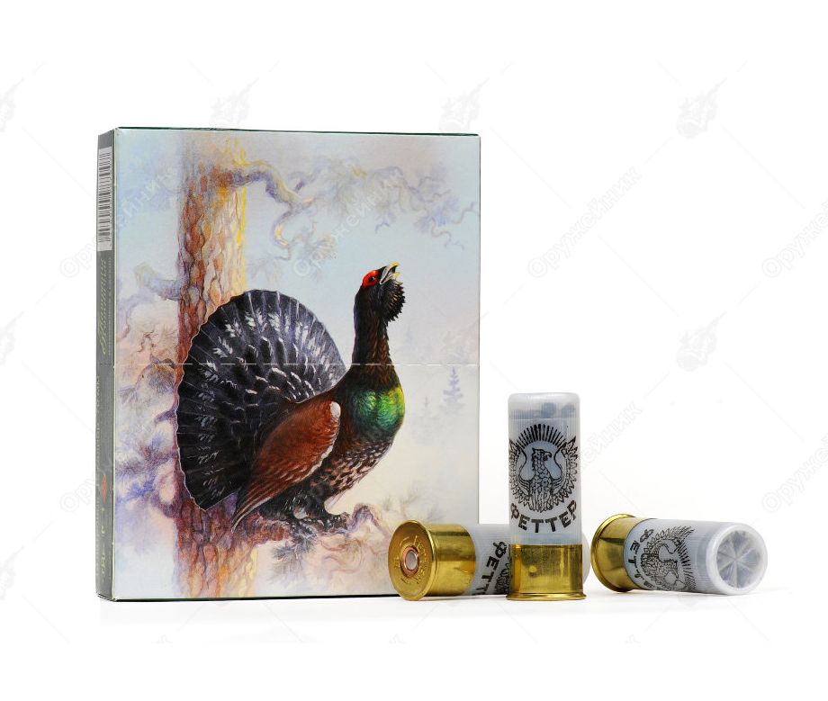 Патрон ФЕТТЕР ТЕМАТИЧЕСКИЙ (Глухарь) 12/70 дробь №0 32гр. (в коробке 10 шт). Фото №2