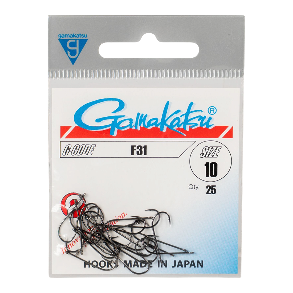 Крючок GAMAKATSU Hook F31 Black №10. Фото №1 Крючок GAMAKATSU Hook F31 Black №10. Фото №1