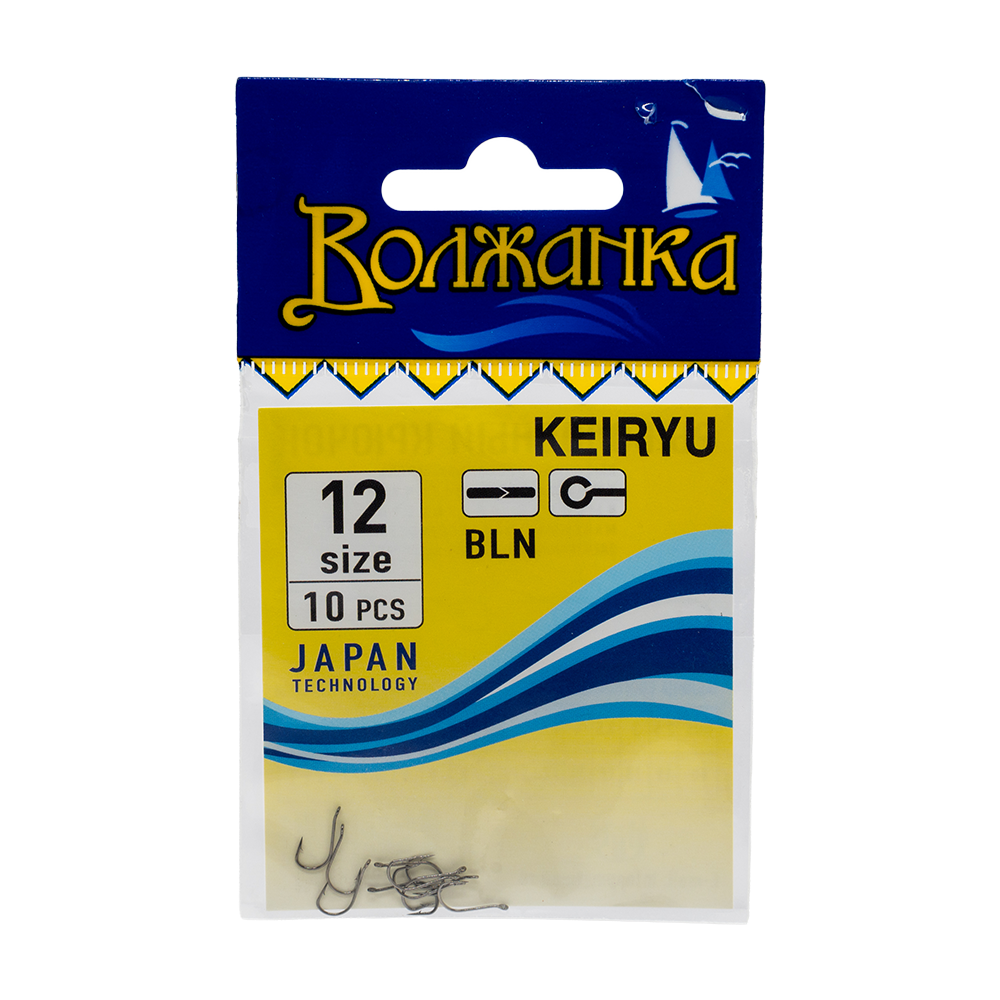 Крючки "Волжанка" Keiryu #12 (10шт.уп). Фото №1