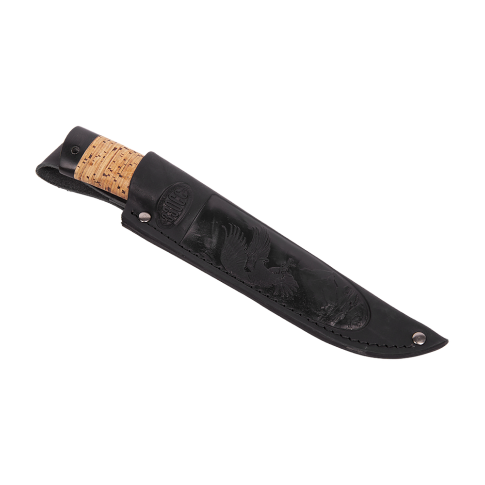 Нож ЗЗОСС, Н6, клинок ст. У10А-7ХНМ, рукоять текстолит, береста. Фото №1