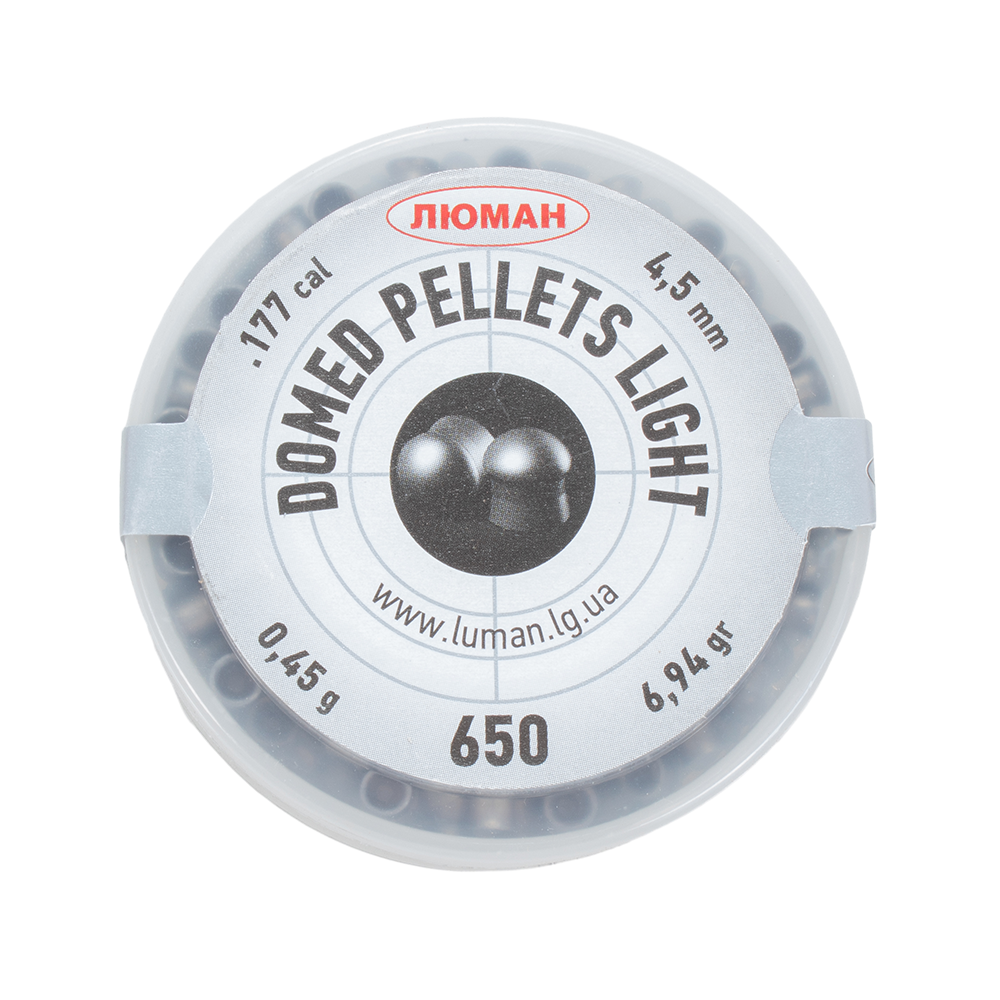 Пуля пневматическая "Domed pellets Light", 0,45 г. 4,5 мм. (650 шт.) (36 в упаковке). Фото №1 Пуля пневматическая "Domed pellets Light", 0,45 г. 4,5 мм. (650 шт.) (36 в упаковке). Фото №1