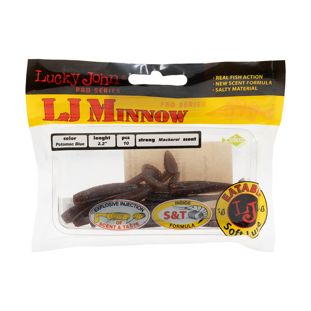 Виброхвост Lucky John Pro Series Minnow 2,2" 56мм, (10шт. упак.) цвет S19. Фото №1