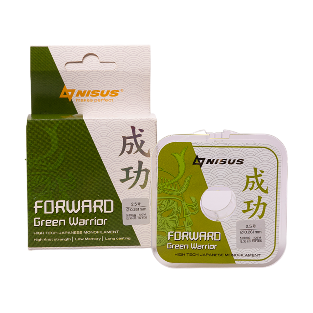 Леска Nisus Forward Green Warrior 0,261mm/100m Nylon (N-FGW-0261-100) . Фото №1 Леска Nisus Forward Green Warrior 0,261mm/100m Nylon (N-FGW-0261-100) . Фото №1