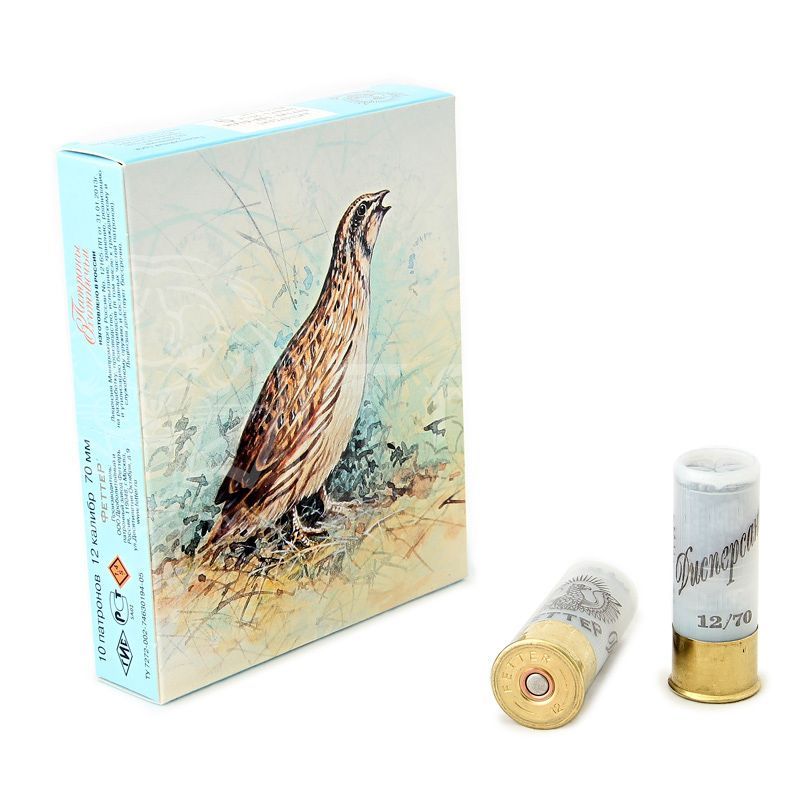 Патрон ФЕТТЕР ТЕМАТИЧЕСКИЙ (Перепел) 12/70 дробь №10 24гр. VZERO (в коробке 10 шт). Фото №2 Патрон ФЕТТЕР ТЕМАТИЧЕСКИЙ (Перепел) 12/70 дробь №10 24гр. VZERO (в коробке 10 шт). Фото №2