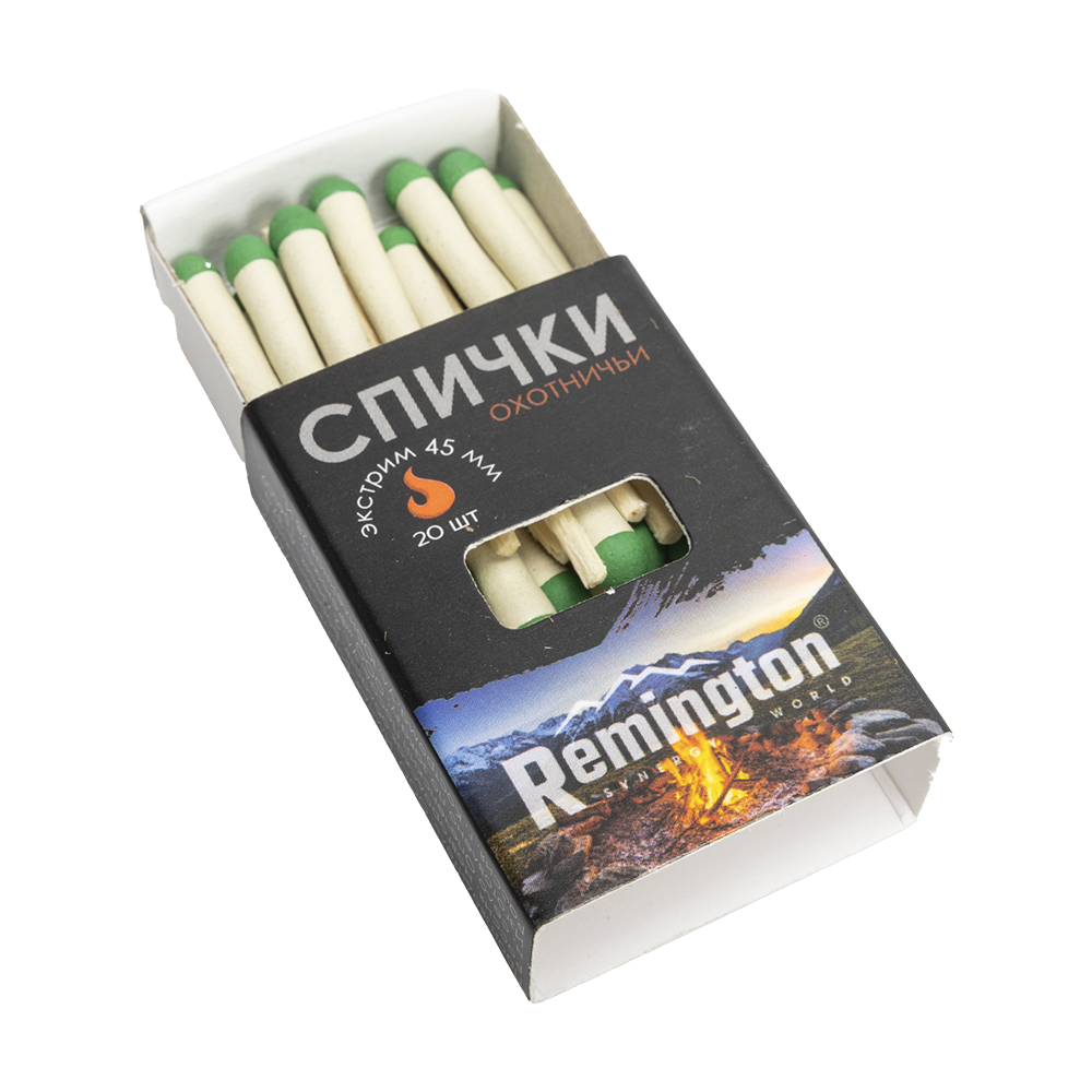 Спички Remington SW охотничьи (экстрим) 45 мм. Фото №2 Спички Remington SW охотничьи (экстрим) 45 мм. Фото №2