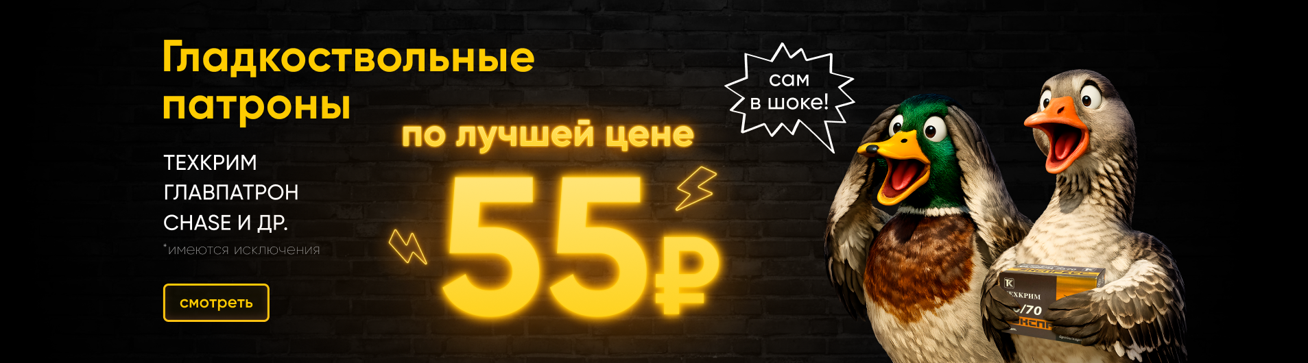 Гладкоствольные патроны по лучшей цене