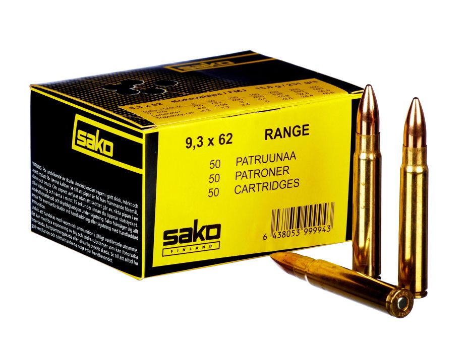 Патрон нарезной SAKO калибр 9.3х62 FMJ Range 15,0 гр. 231 grn. (в пачке 50 шт.). Фото №2