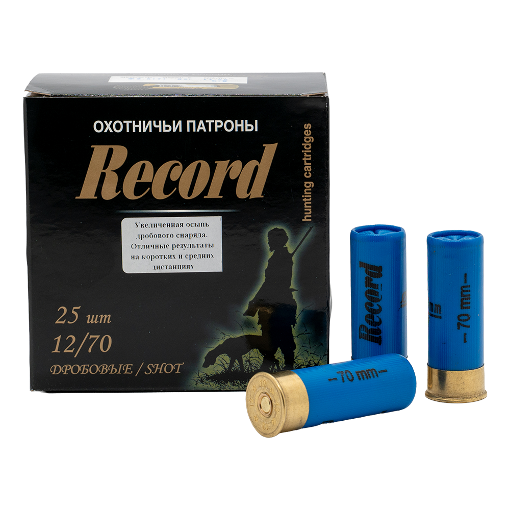Патрон "Рекорд - БИО" 12/70 №7 32 гр. (пачка 25 шт, короб., 250). Фото №6