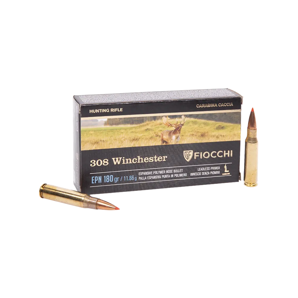 Патрон нарезной FIOCCHI калибр 308 WIN EPN 11,6 гр. 180 grn. (в пачке 20 шт.). Фото №2