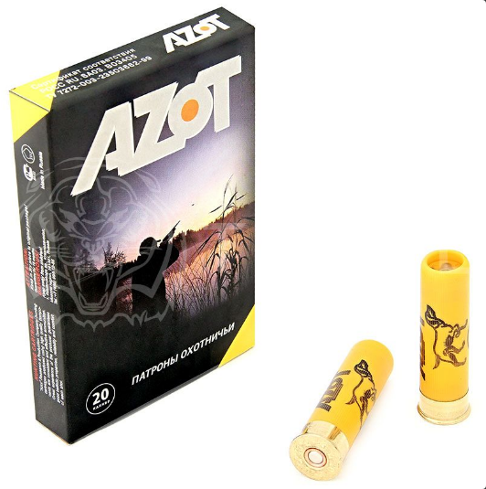 Патрон АЗОТ 20/70 охотничий дробовой 24г Русский Охотник №1 (в пачке 10 шт) (в коробке 340шт). Фото №2 Патрон АЗОТ 20/70 охотничий дробовой 24г Русский Охотник №1 (в пачке 10 шт) (в коробке 340шт). Фото №2