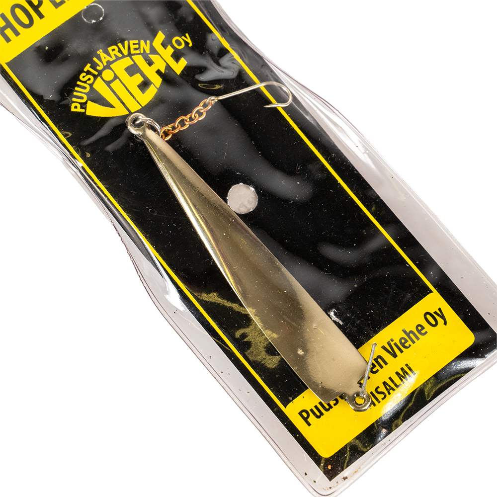 Блесна Puustjarven Hopeasiipi 70мм, 14гр, цвет (Hop/Hop) цепочка-крючок. Фото №3