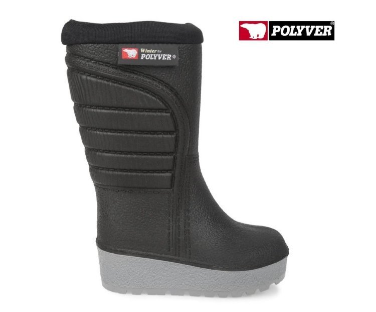 Сапоги POLYVER с мехом черные детские р. 25-26. Фото №1