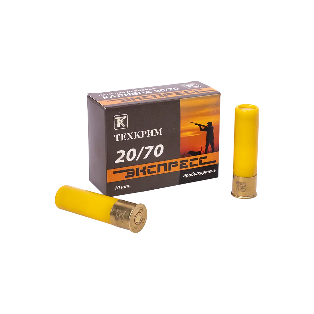 Патрон Техкрим 20/70 Экспресс №5 (в упаковке 10 шт) (в коробке 300 шт.). Фото №1 Патрон Техкрим 20/70 Экспресс №5 (в упаковке 10 шт) (в коробке 300 шт.). Фото №1