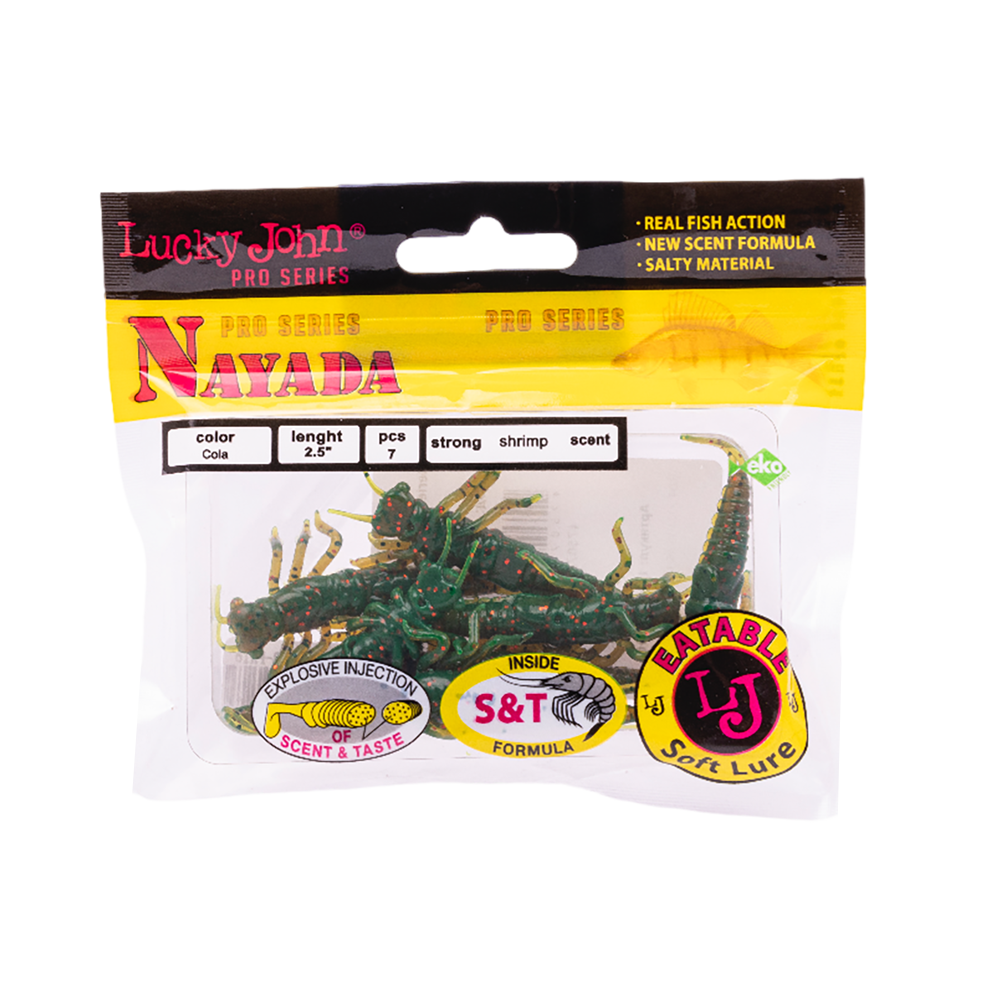 Твистер Lucky John Pro Series Nayada 2,5" 64мм, (7шт. упак.) цвет PA16. Фото №5