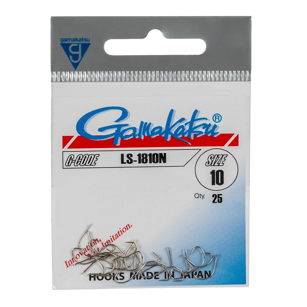 Крючок Gamakatsu Hook LS-1810N Nickel №10. Фото №1