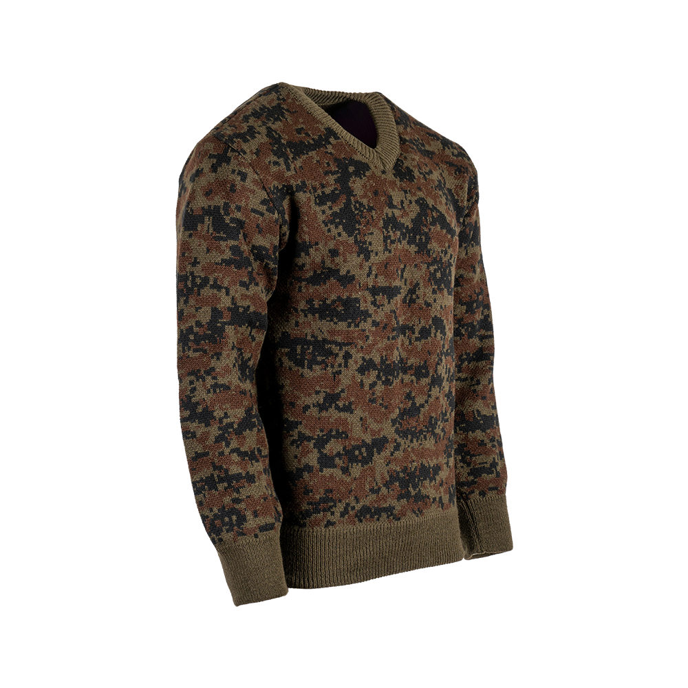 Джемпер п/ш V ворот (коричневый цифра), р. 50. Фото №3