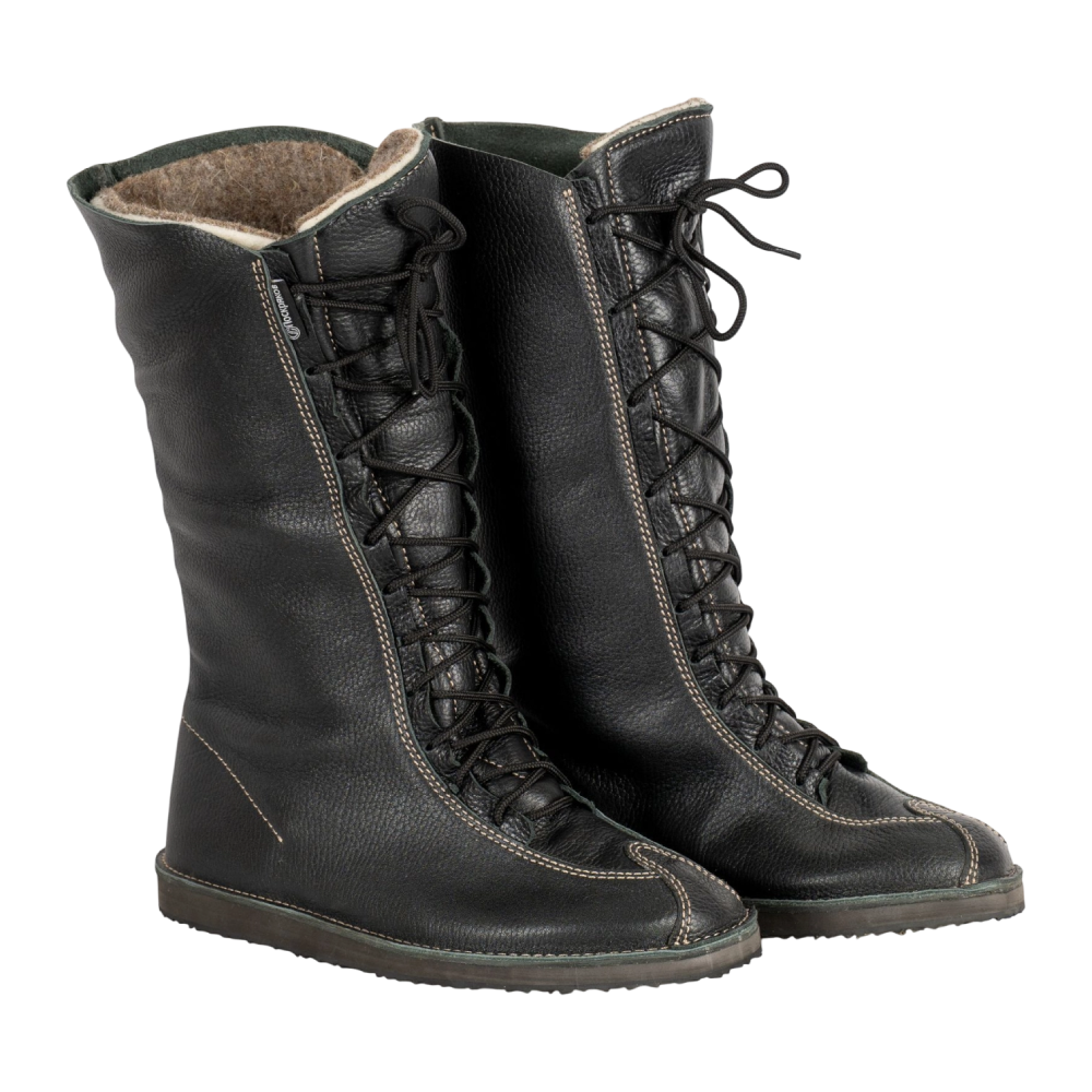 Ичиги ПОСКРЯКОВ (нат.кожа, со шнурками) черные р. 42. Фото №1