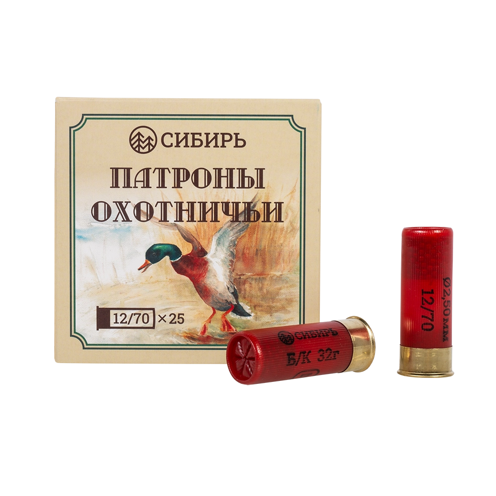 Патрон СИБИРЬ 12/70 охотничий дробовой 32г б/к №1 (в пачке 25 шт) (в коробке 250шт). Фото №2 Патрон СИБИРЬ 12/70 охотничий дробовой 32г б/к №1 (в пачке 25 шт) (в коробке 250шт). Фото №2