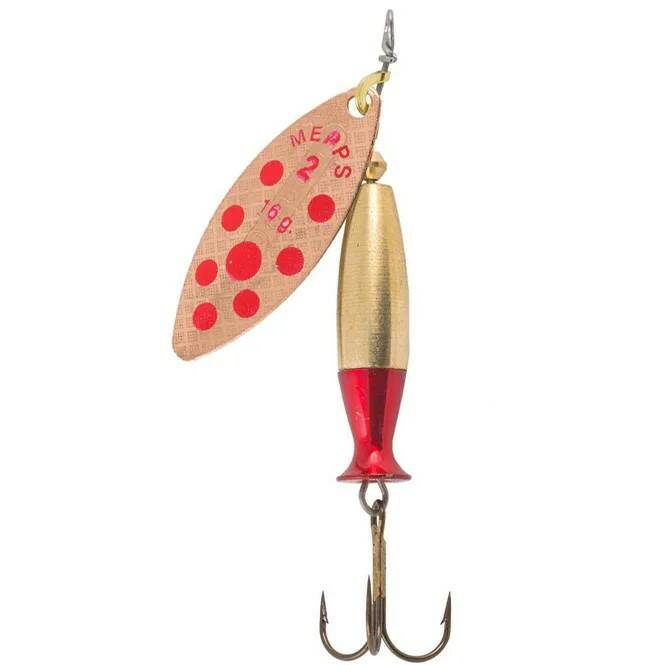 Блесна вращающаяся Mepps Aglia LONG HEAVY,2 Copper/Red. Фото №1