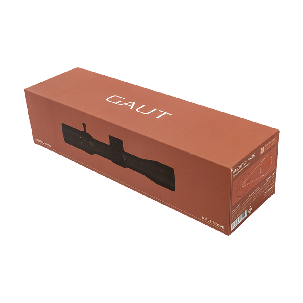 Прицел оптический GAUT Amber 2-8x36 сетка 27 (Mil-Dot) SFP подсветка красная 30мм поправки 0.1 МIL. Фото №9 Прицел оптический GAUT Amber 2-8x36 сетка 27 (Mil-Dot) SFP подсветка красная 30мм поправки 0.1 МIL. Фото №9