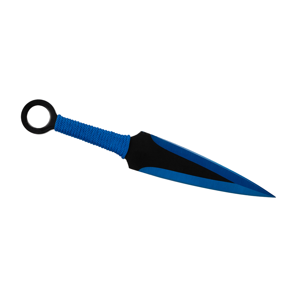 Нож метательный "Boker" (набор из 3 шт.) A006L, рукоять паракорд (синий) (Ярхант). Фото №2