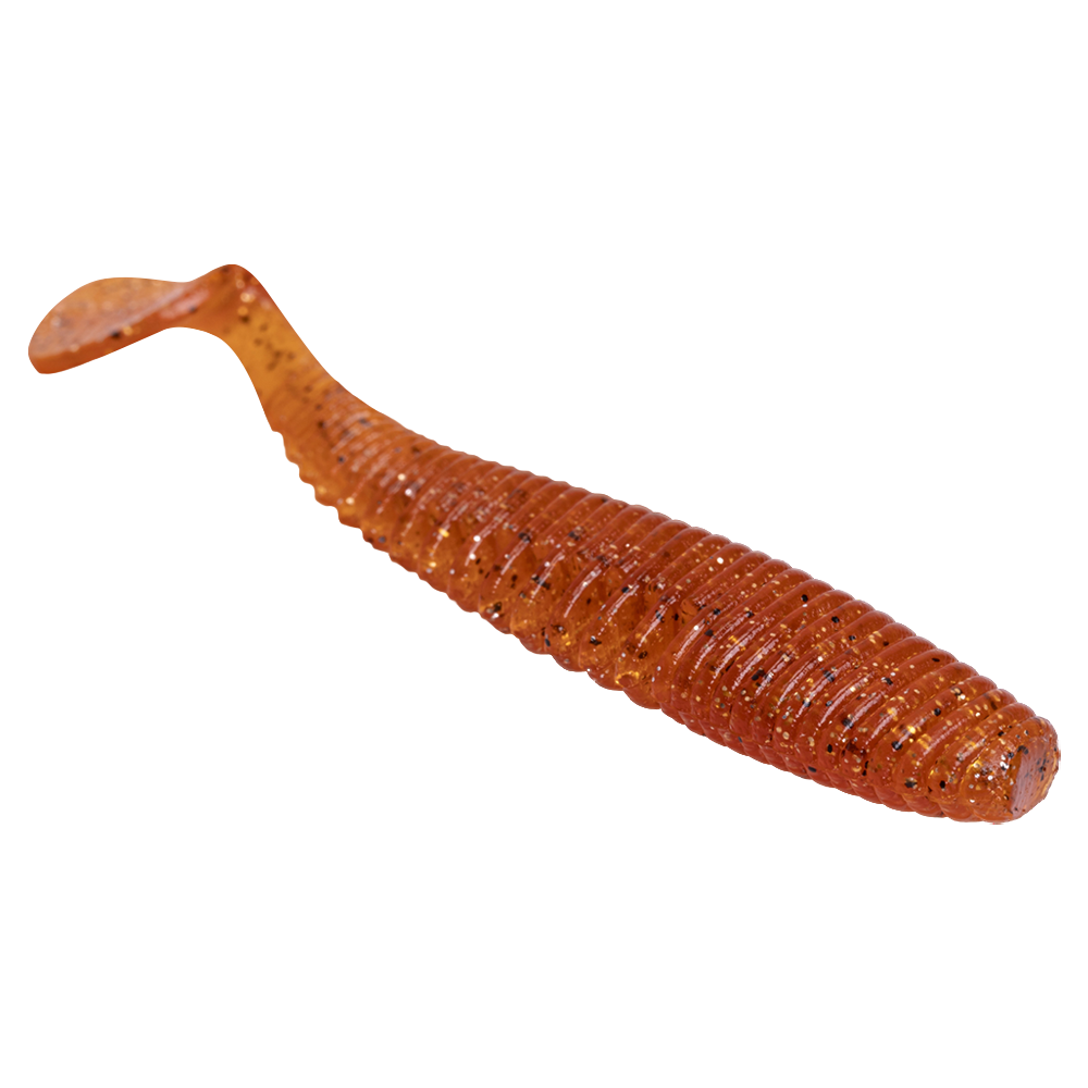 Резина съедобная виброхвост VIKING серия Варуна 75 мм, карамель бл (8 шт.). Фото №2